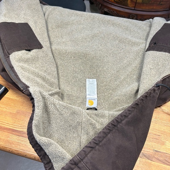 Carhartt Men's Brown Hooded Jacket SZ XXL - Picture 4 of 13